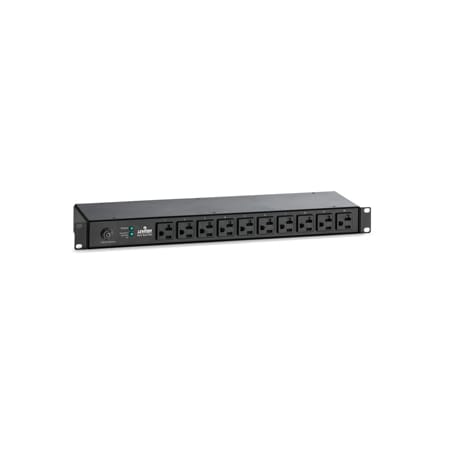 Leviton PDU, Surge, Rack Mounted, 5-20R, L5-20P, 12 ft., Black P1022-12L